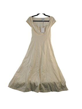 NEW Reformation Harlie Dress Sugar White Cap Sleeve A-Line Gown Size 4